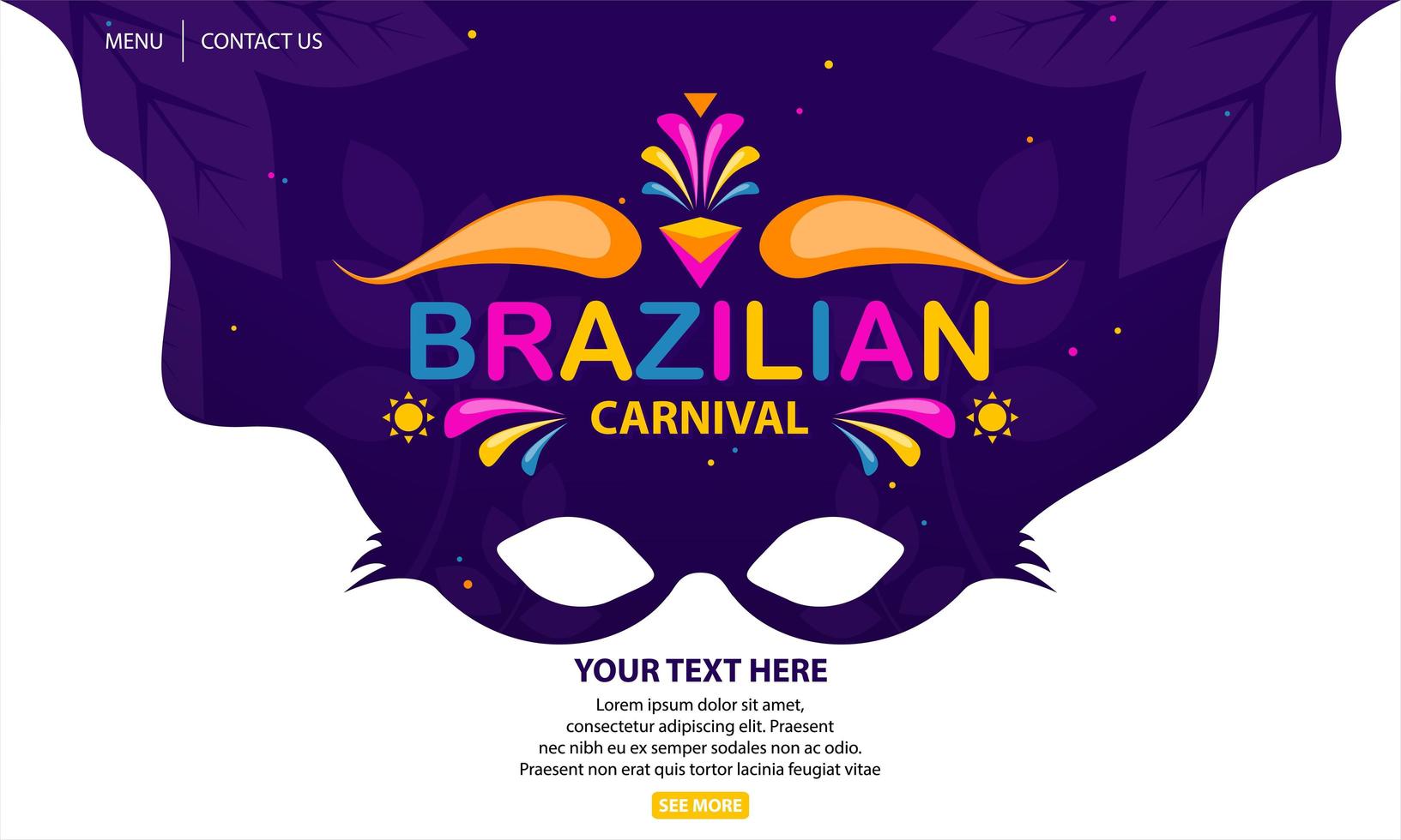 brasiliansk karnevalbakgrund vektor