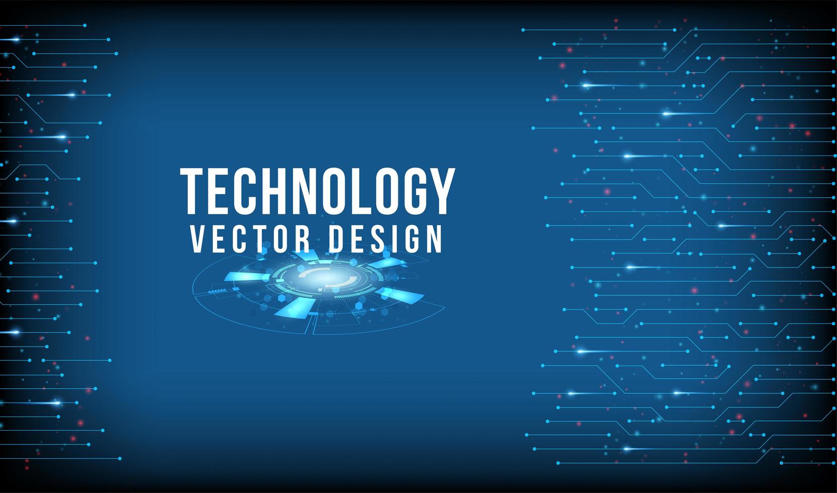 blaues Technologiedesign mit verbundenen Linienrändern vektor