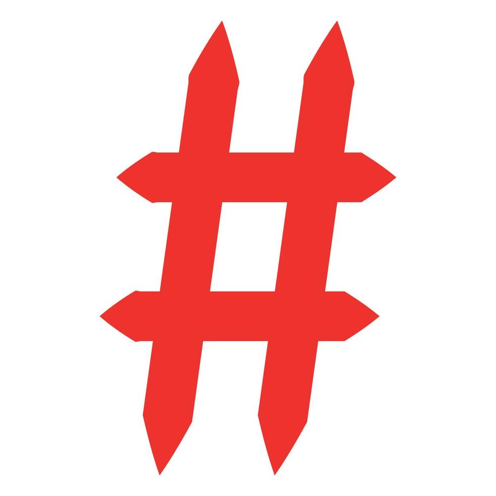 enkel element illustration. hashtag symbol design från social media marknadsföring samling. webb och mobil vektor