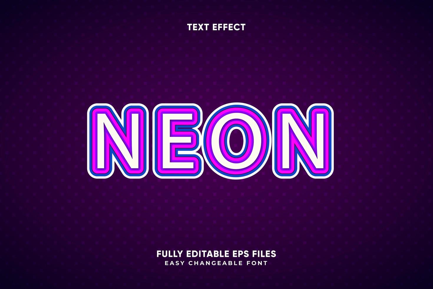bearbeitbarer Neon-Texteffekt vektor