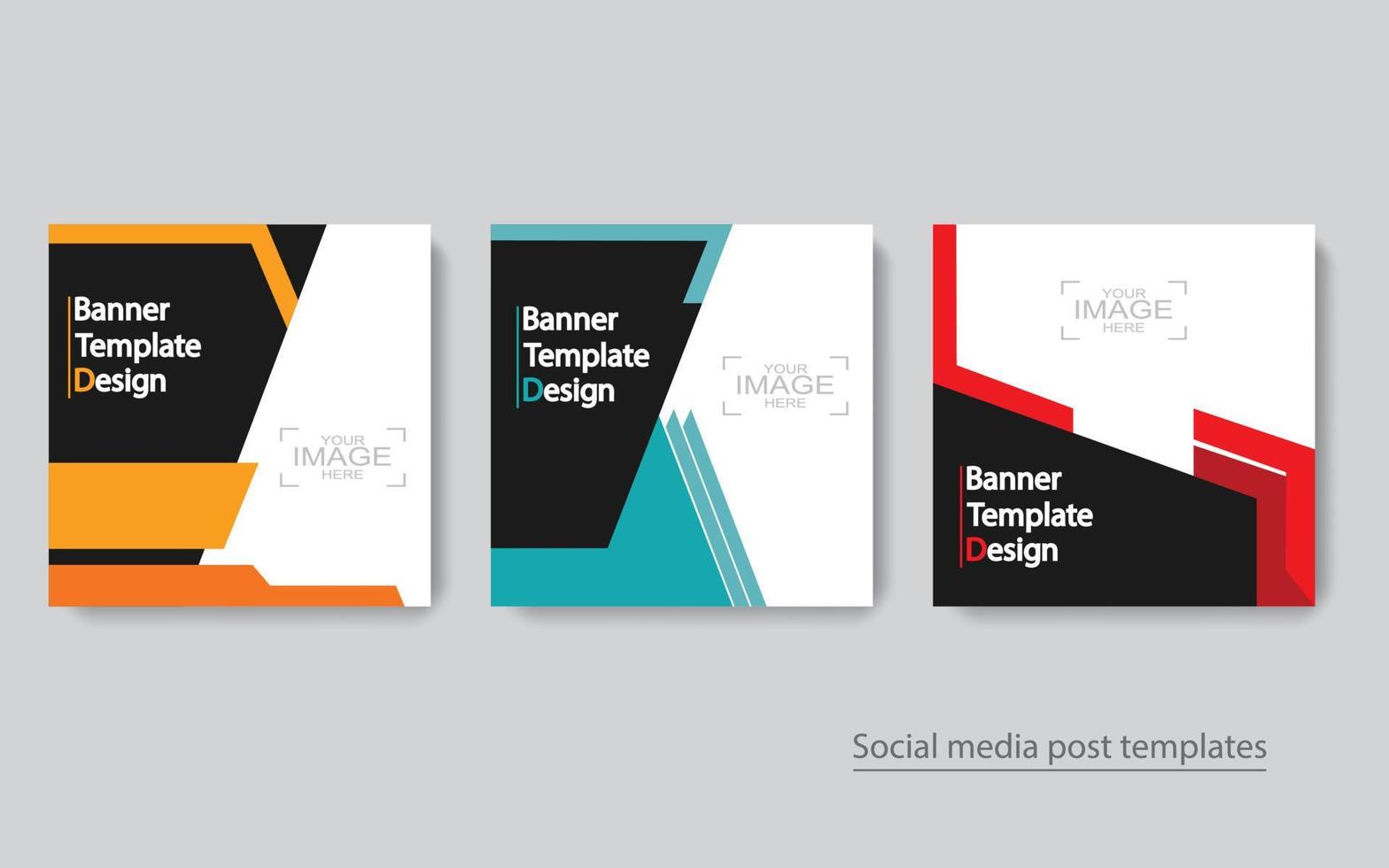 Set Banner Social Media Post Design. vektor