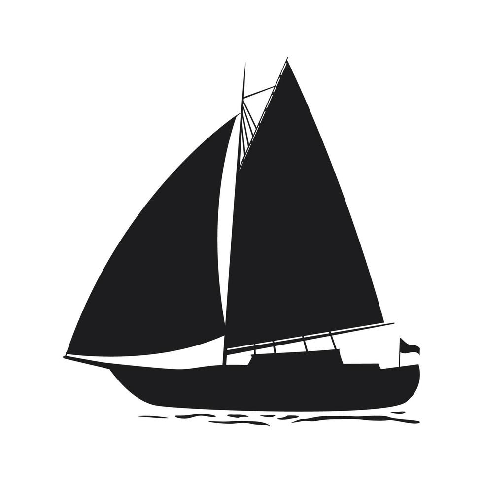 båt ikon på vit bakgrund vektor