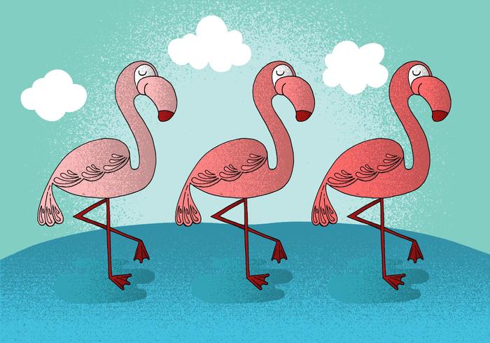 Lyckliga Flamingo vektorer