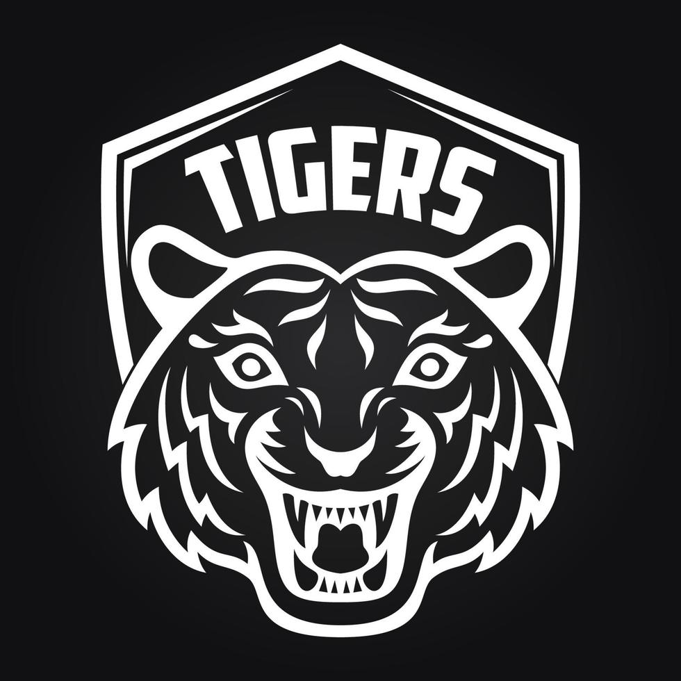 tiger ikon och logotyp. vektor illustration