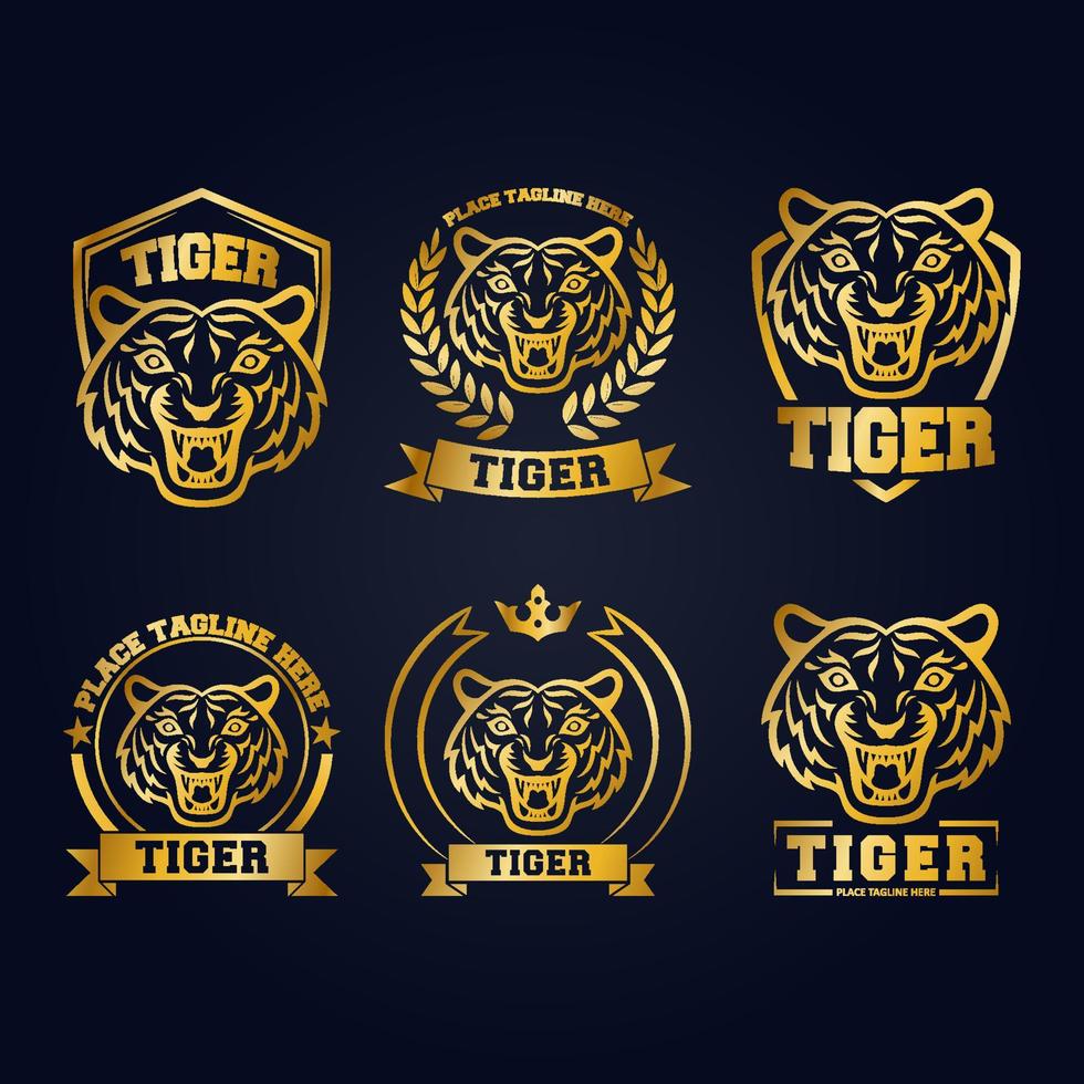 tiger ikon och logotyp. vektor illustration