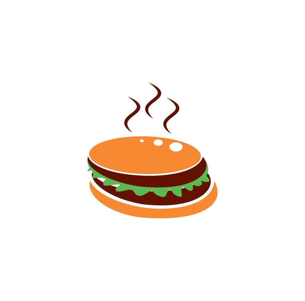 Burger-Vektor-Illustration-Design. heißes und würziges burgerkonzept. vektor