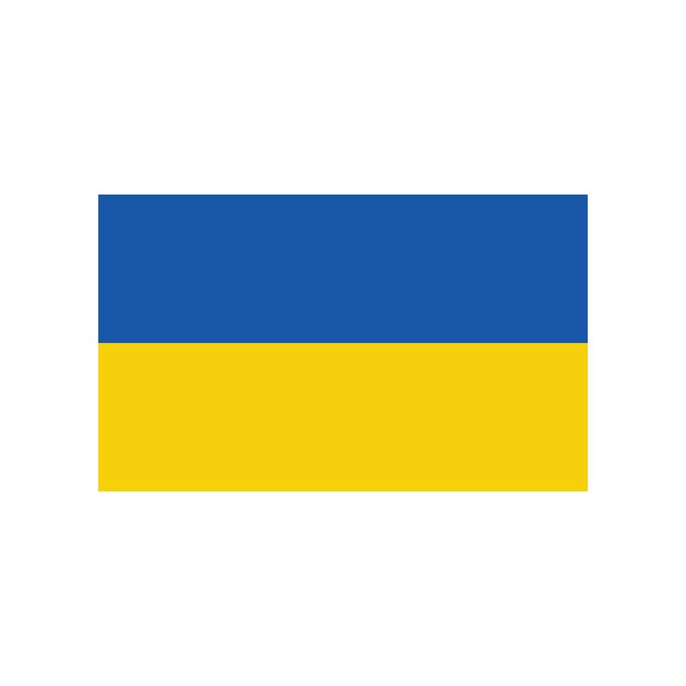 ukrainische Flagge lokalisiert auf weißem Hintergrund vektor