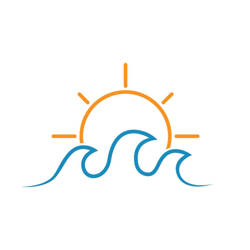 Vinka och Sol logotyp ikon illustration vektor