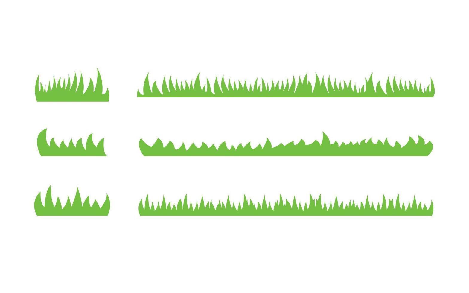 uppsättning av platt gräs element design illustration vektor