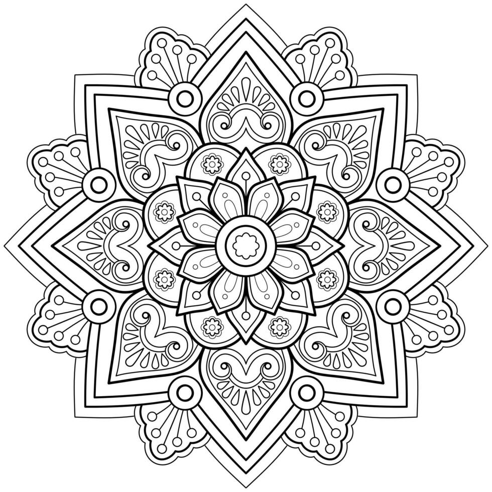 mandala digital art muster kunst an der wand malbuch spitzenmuster das tattoo design für eine tapete malen hemd und fliesen schablone aufkleber design dekorativer kreis ornament im ethnischen orientalischen stil vektor