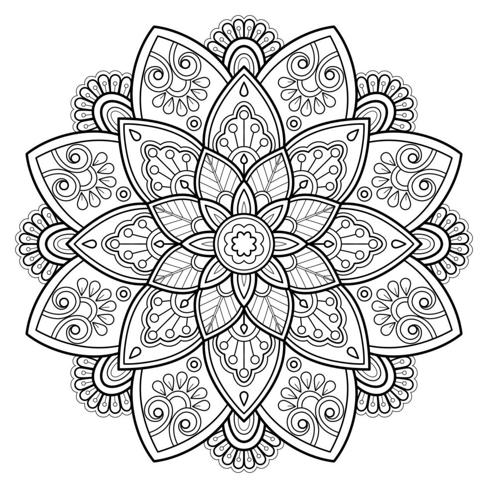 Mandala-Muster zum Ausmalen. Kunsttapetendesign vektor