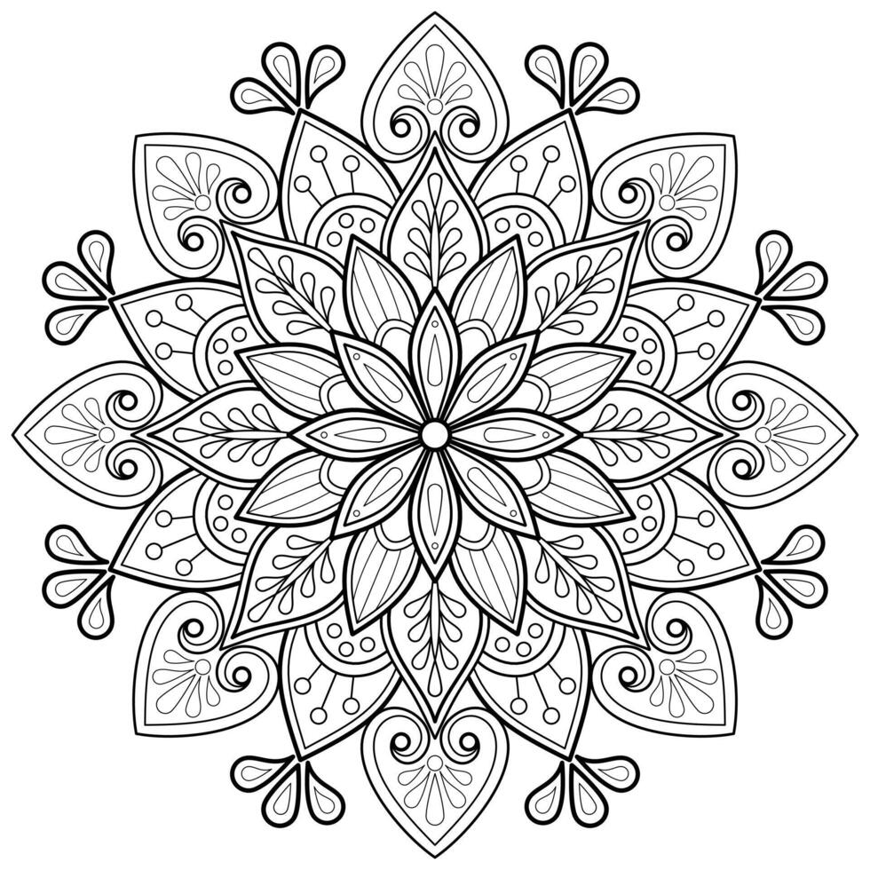 mandala digital art muster kunst an der wand malbuch spitzenmuster das tattoo design für eine tapete malen hemd und fliesen schablone aufkleber design dekorativer kreis ornament im ethnischen orientalischen stil vektor