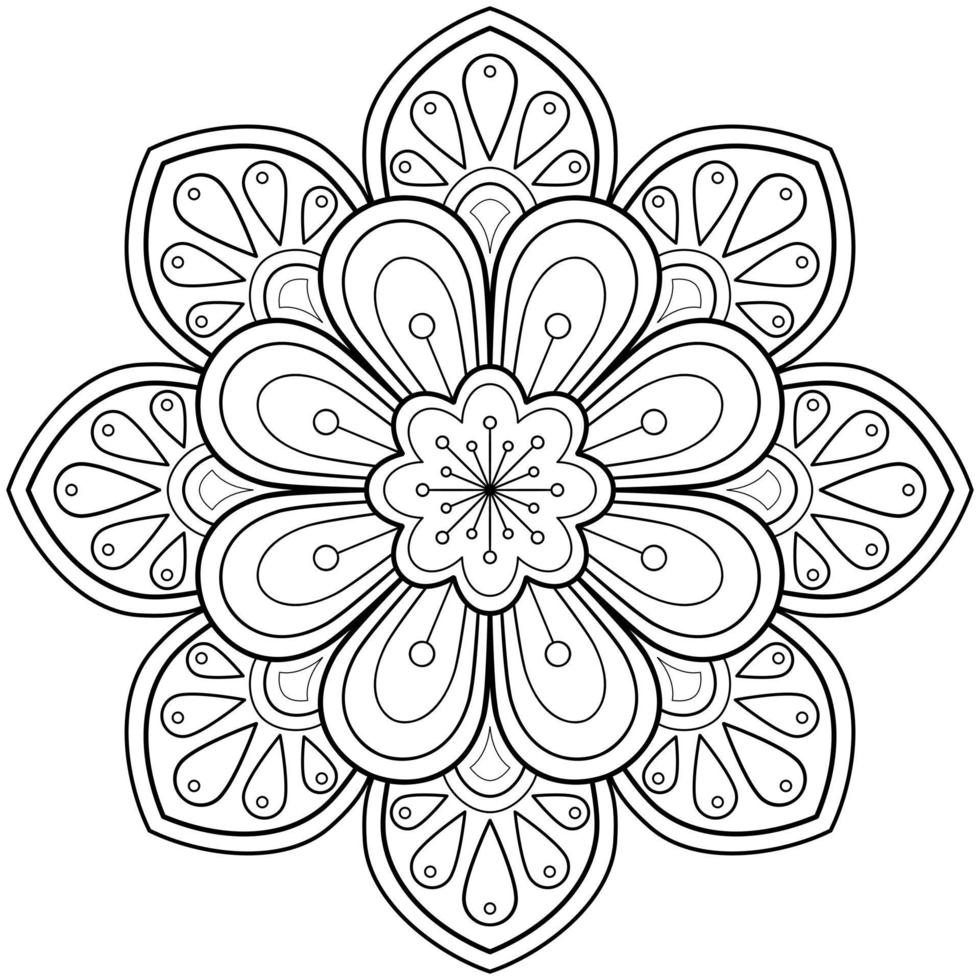 mandala digital konst mönster konst på de vägg färg bok spets mönster de tatuering design för en tapet måla skjorta och bricka stencil klistermärke design dekorativ cirkel prydnad i etnisk orientalisk stil vektor