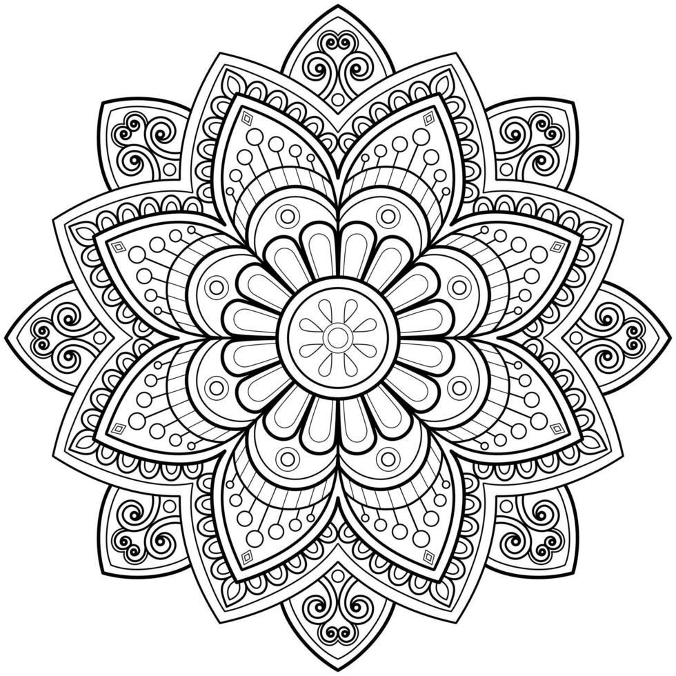 Mandala-Muster zum Ausmalen. Kunsttapetendesign vektor