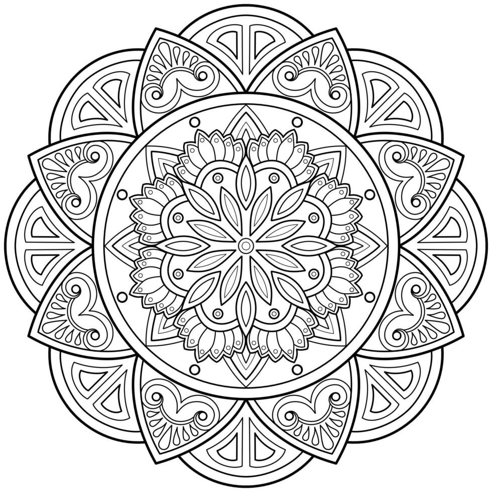 Mandala-Muster zum Ausmalen. Kunsttapetendesign vektor