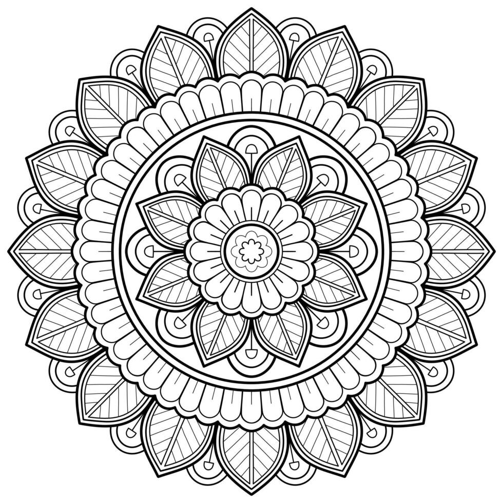 mandala digital art muster kunst an der wand malbuch spitzenmuster das tattoo design für eine tapete malen hemd und fliesen schablone aufkleber design dekorativer kreis ornament im ethnischen orientalischen stil vektor