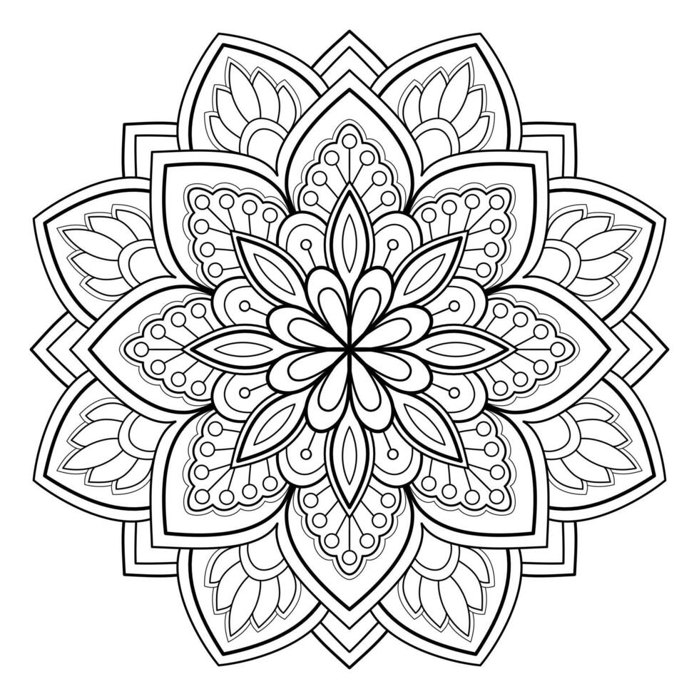 mandala digital art muster kunst an der wand malbuch spitzenmuster das tattoo design für eine tapete malen hemd und fliesen schablone aufkleber design dekorativer kreis ornament im ethnischen orientalischen stil vektor