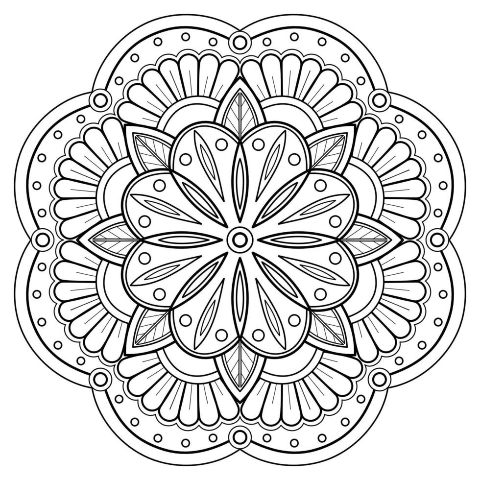 mandala digital art muster kunst an der wand malbuch spitzenmuster das tattoo design für eine tapete malen hemd und fliesen schablone aufkleber design dekorativer kreis ornament im ethnischen orientalischen stil vektor