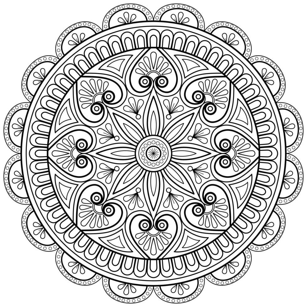 mandala digital art muster kunst an der wand malbuch spitzenmuster das tattoo design für eine tapete malen hemd und fliesen schablone aufkleber design dekorativer kreis ornament im ethnischen orientalischen stil vektor