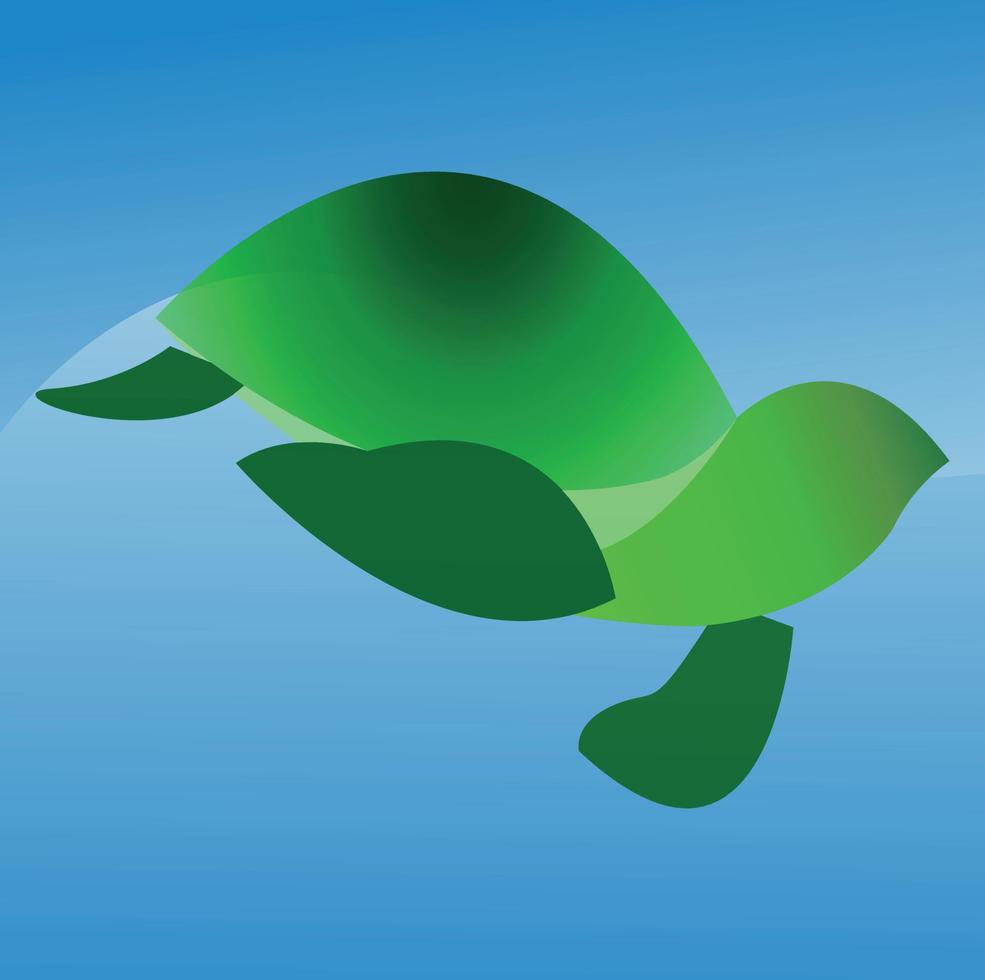 Schildkröten-Symbolbild mit einfachem oder flachem Design vektor