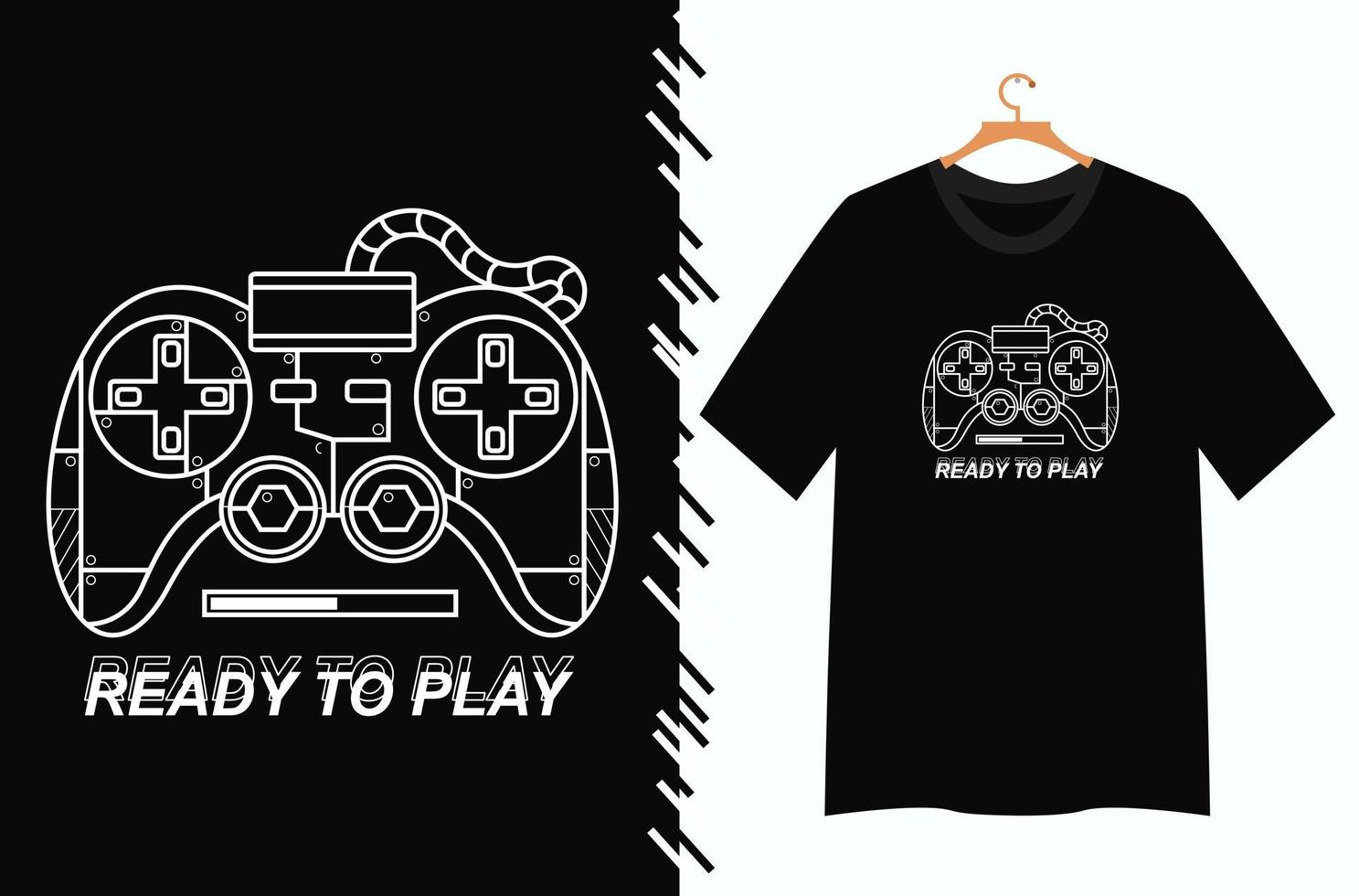Gamer-Illustration für T-Shirt-Design vektor
