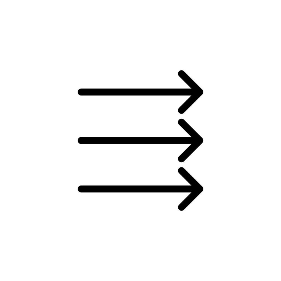 Pfeilzeichensymbol Liniensymbol für jeden Zweck geeignet vektor