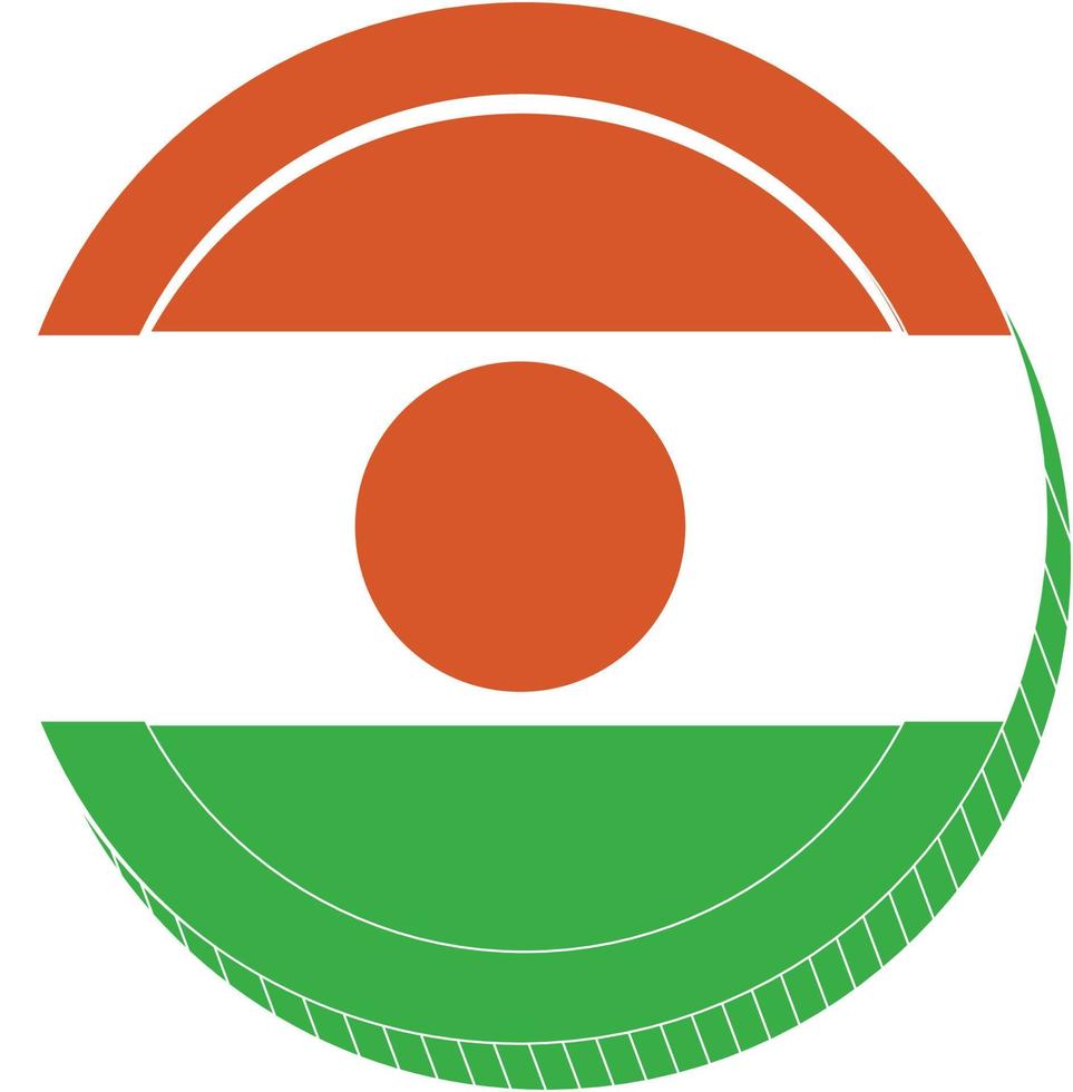 Niger-Flaggenvektor handgezeichnet, Trinidad und Tobago-Flaggenvektor handgezeichnet vektor