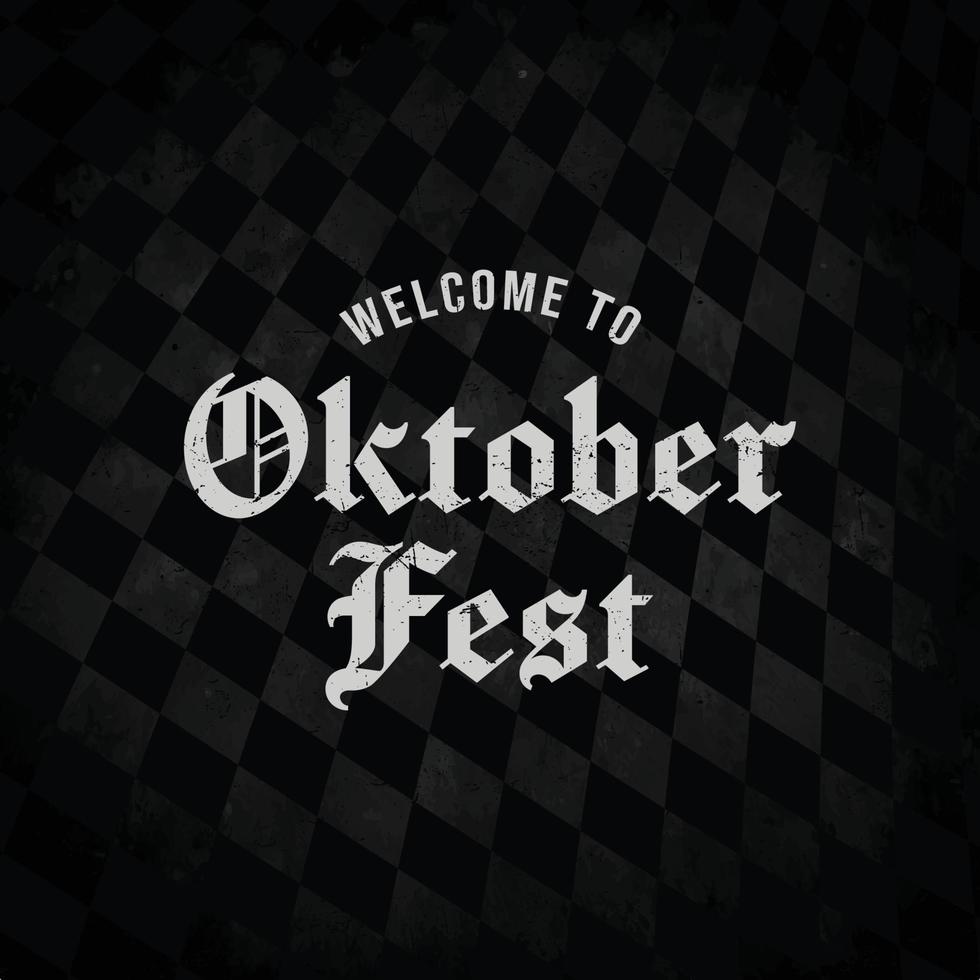 oktoberfest handgeschriebener typografiekopf für schild, gruß, einladungsplakat und karte. Bierfest im Oktober in Deutschland gefeiert. Große Volksfeste in Bayern. vektor