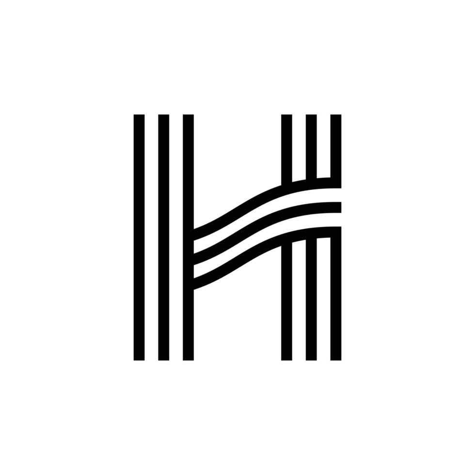 kreatives buchstabe h logo design vektor