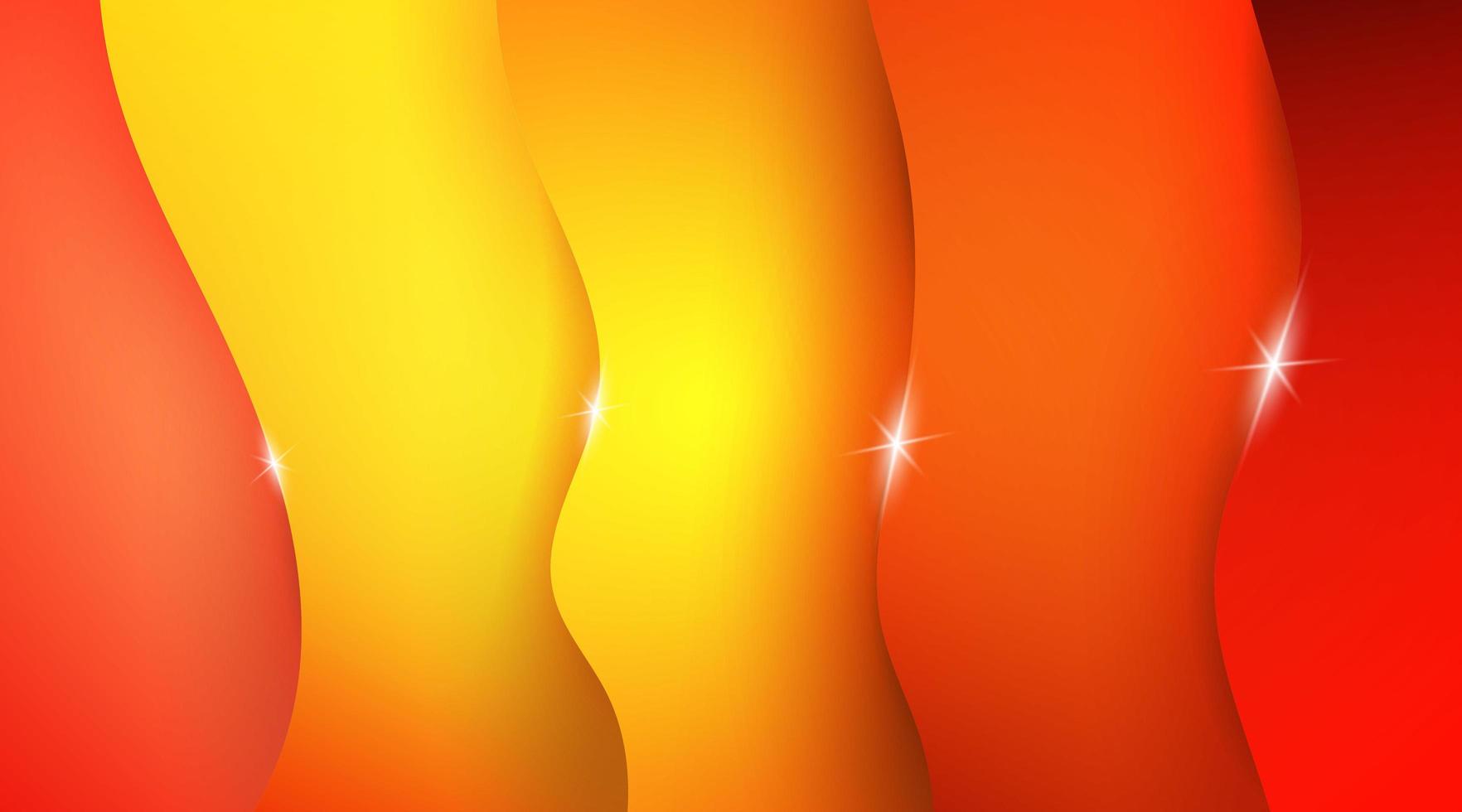 abstrakt orange och gul våg bakgrund vektor