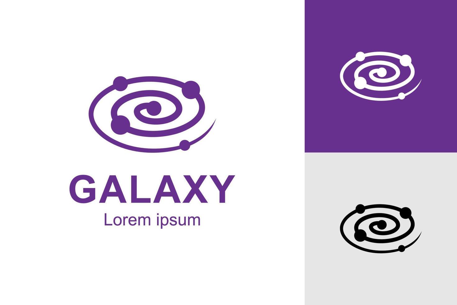 galax planet logotyp ikon symbol för astronomi logotyp design vektor