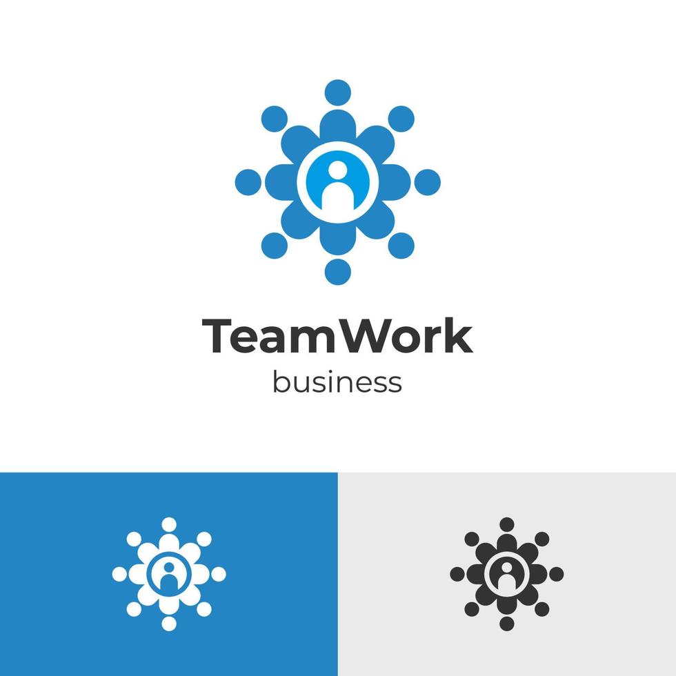 Teamarbeit Geschäft abstrakte Menschen bunte Logo Icon Design, Familie Teamwork Coworking Emblem Zeichen Symbol vektor