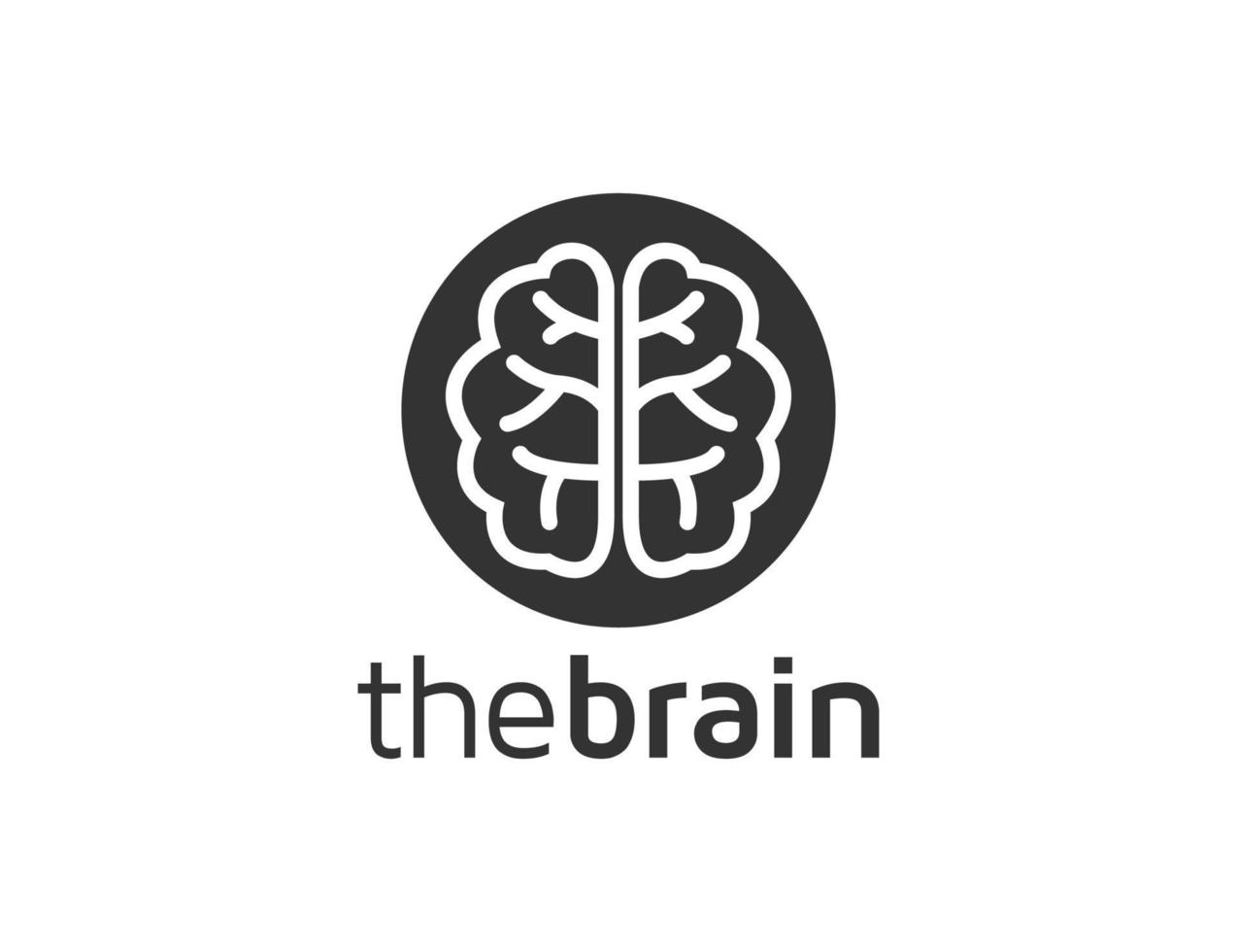 hjärna logotyp design illustration vektor