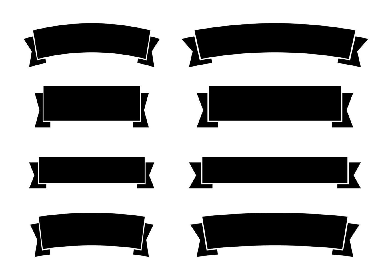 platt band banderoller mall samling vektor