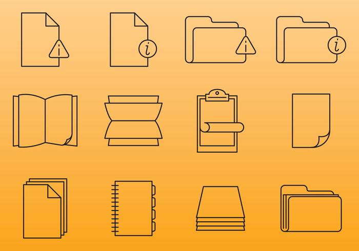 Paper Document Icons vektor