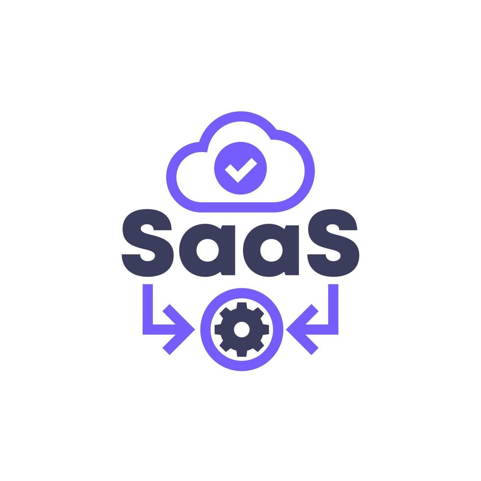 saas ikon, programvara som en service vektor