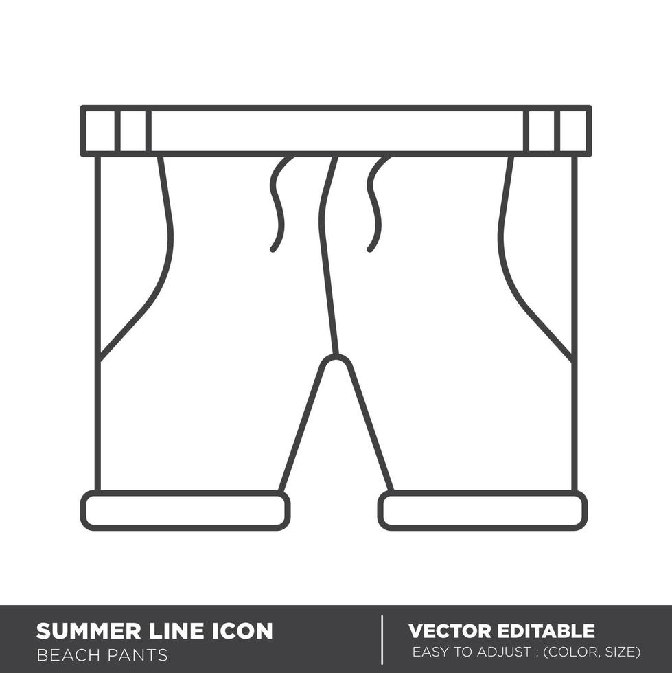 Badehose Liniensymbol vektor