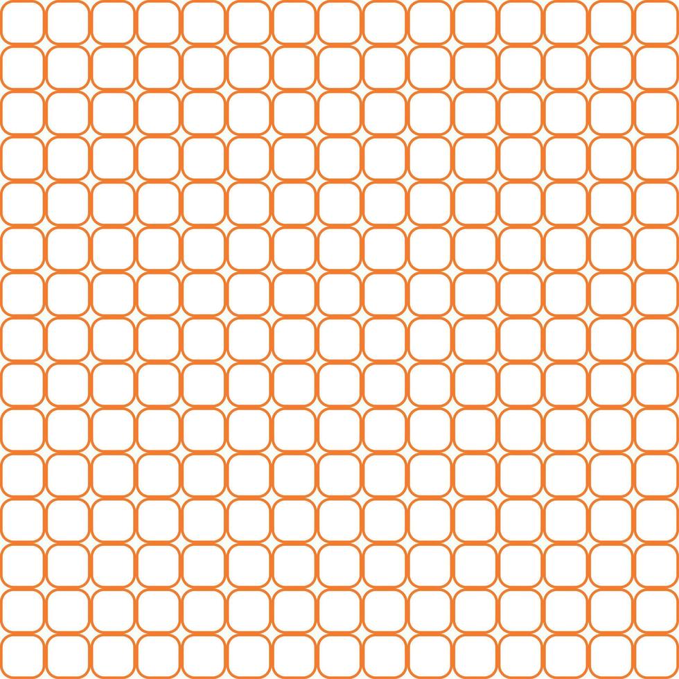 Nahtloses abstraktes Muster mit vielen geometrischen orangefarbenen quadratischen Kästen mit abgerundeten Kanten. Vektordesign. papier, stoff, stoff, stoff, kleid, serviette, druck, geschenk, hemd, bett, rot, orange, braunes konzept. vektor