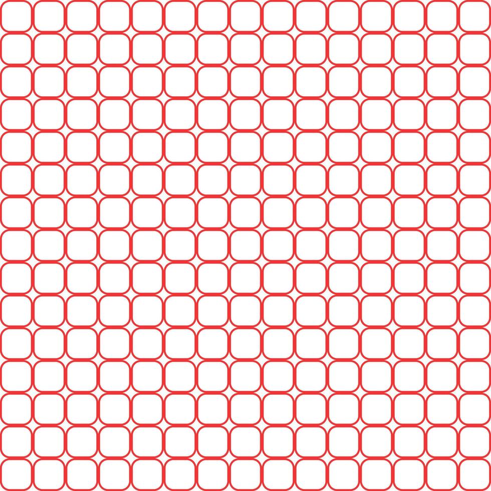Nahtloses abstraktes Muster mit vielen geometrischen roten quadratischen Kästen mit abgerundeten Kanten. Vektordesign. papier, stoff, stoff, stoff, kleid, serviette, druck, geschenk, hemd, bett, rot, orange, braunes konzept. vektor
