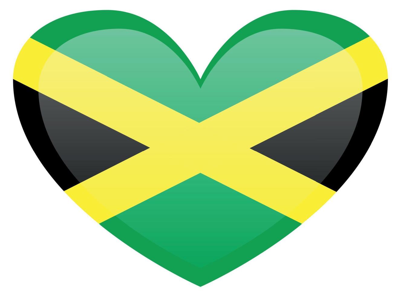 wehende Flagge von Jamaika. flatternde jamaikanische Textilflagge. das Kreuz, schwarz, grün und gold vektor