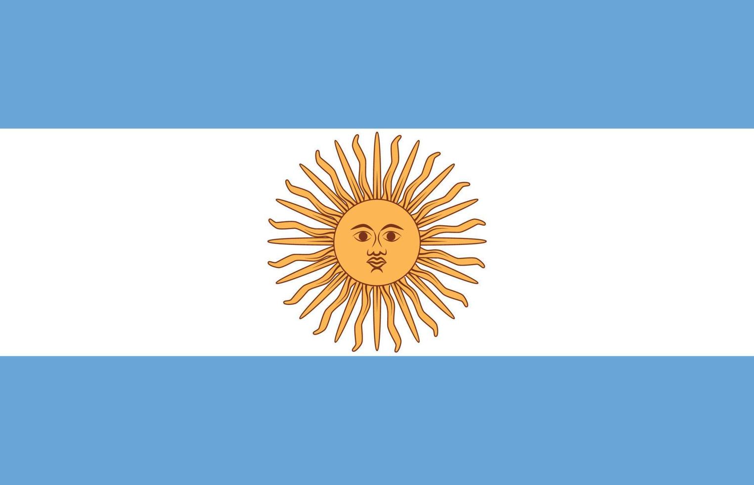 original- och enkel argentina flagga isolerat i officiell färger och andel korrekt vektor