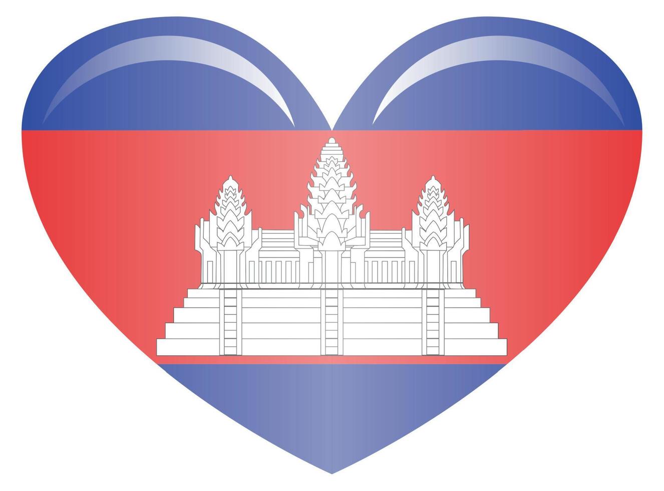 Flagge von Kambodscha. genaue Abmessungen, Elementproportionen und Farben vektor