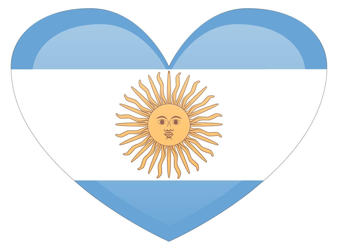 original- och enkel argentina flagga isolerat i officiell färger och andel korrekt vektor