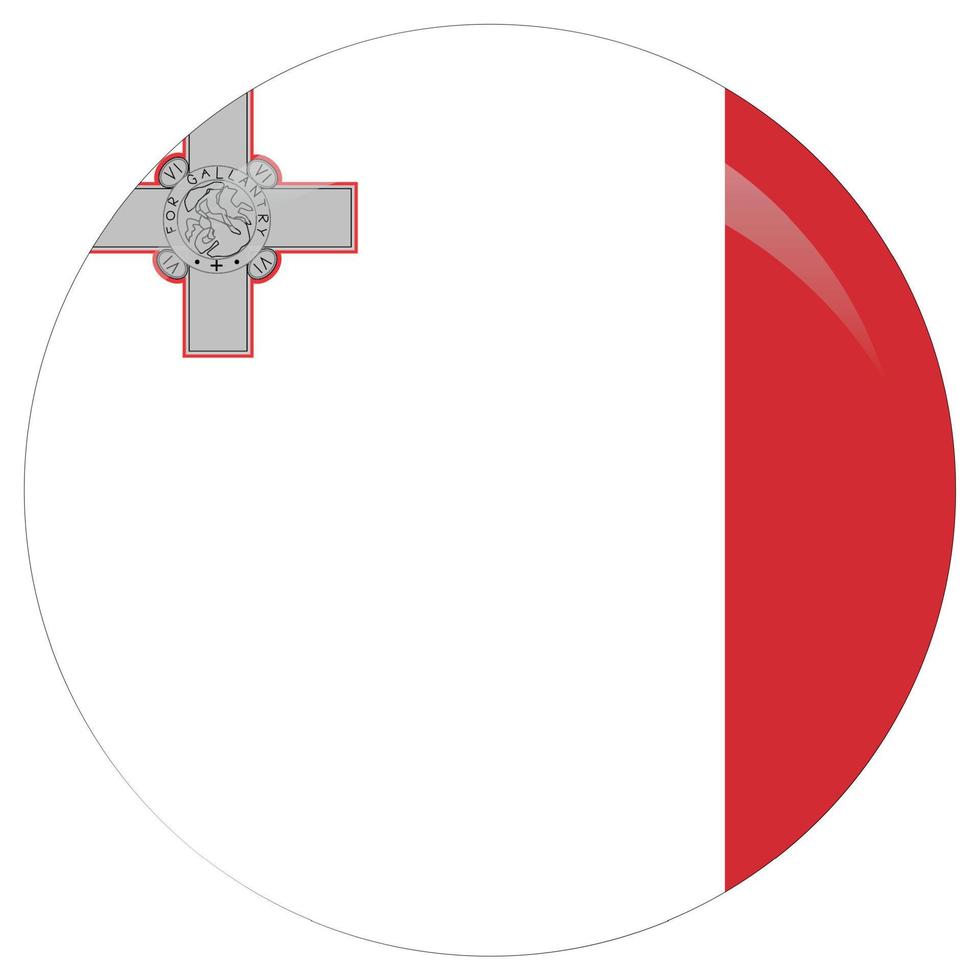 Malta-Flaggenvektor. originale und einfache malta-flagge isoliert in offiziellen farben und proportional korrekt vektor