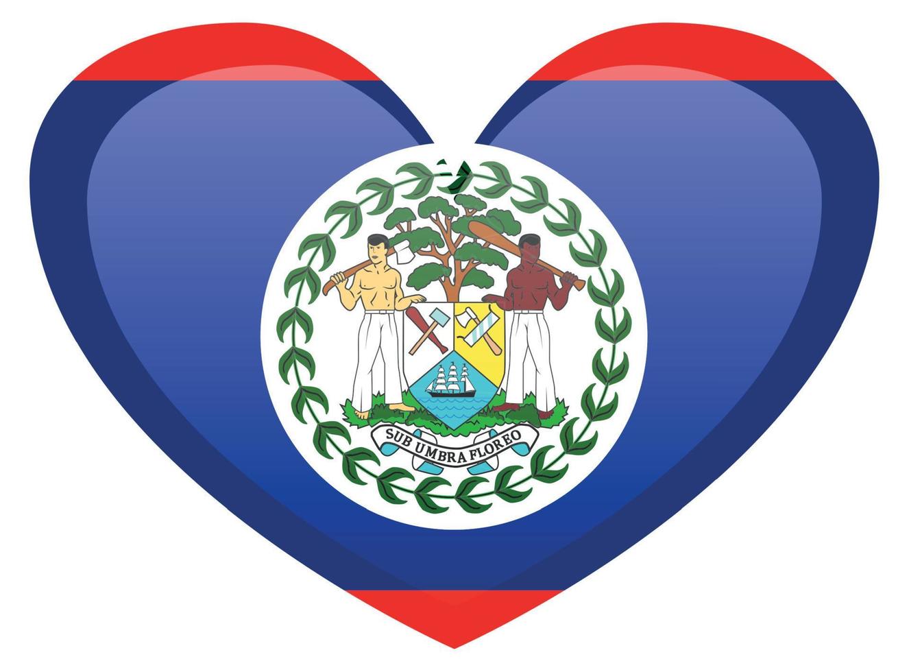 Flagge von Belize. genaue Abmessungen, Elementproportionen und Farben vektor