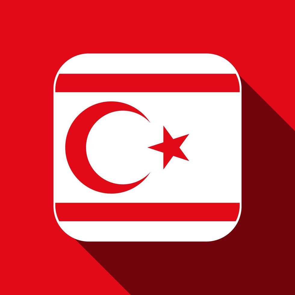 turkiska republiken norra Cypern flagga, officiella färger. vektor illustration.