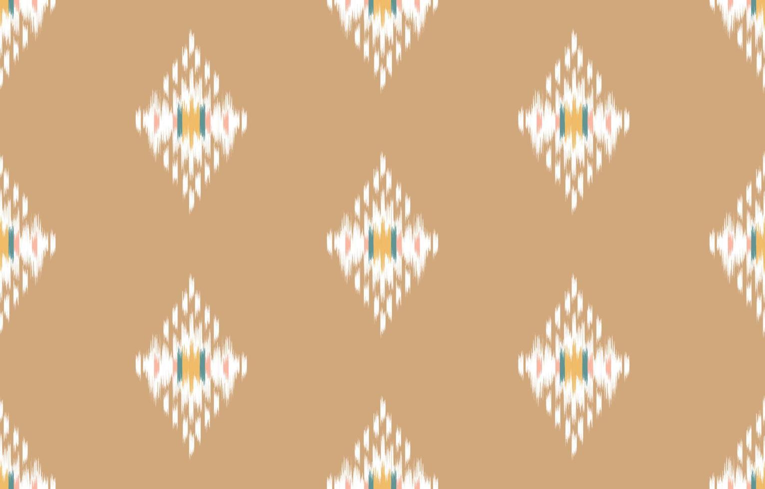 ethnisches Muster Ikat nahtlos. stammesafrikanischer indischer traditioneller stickereivektorhintergrund. aztekischer Stoff Teppich Batik Ornament Chevron Textildekoration Tapete vektor