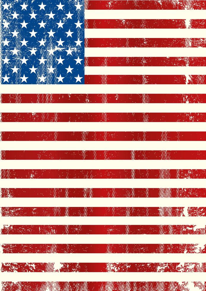 vertikale grungy amerikanische Flagge vektor