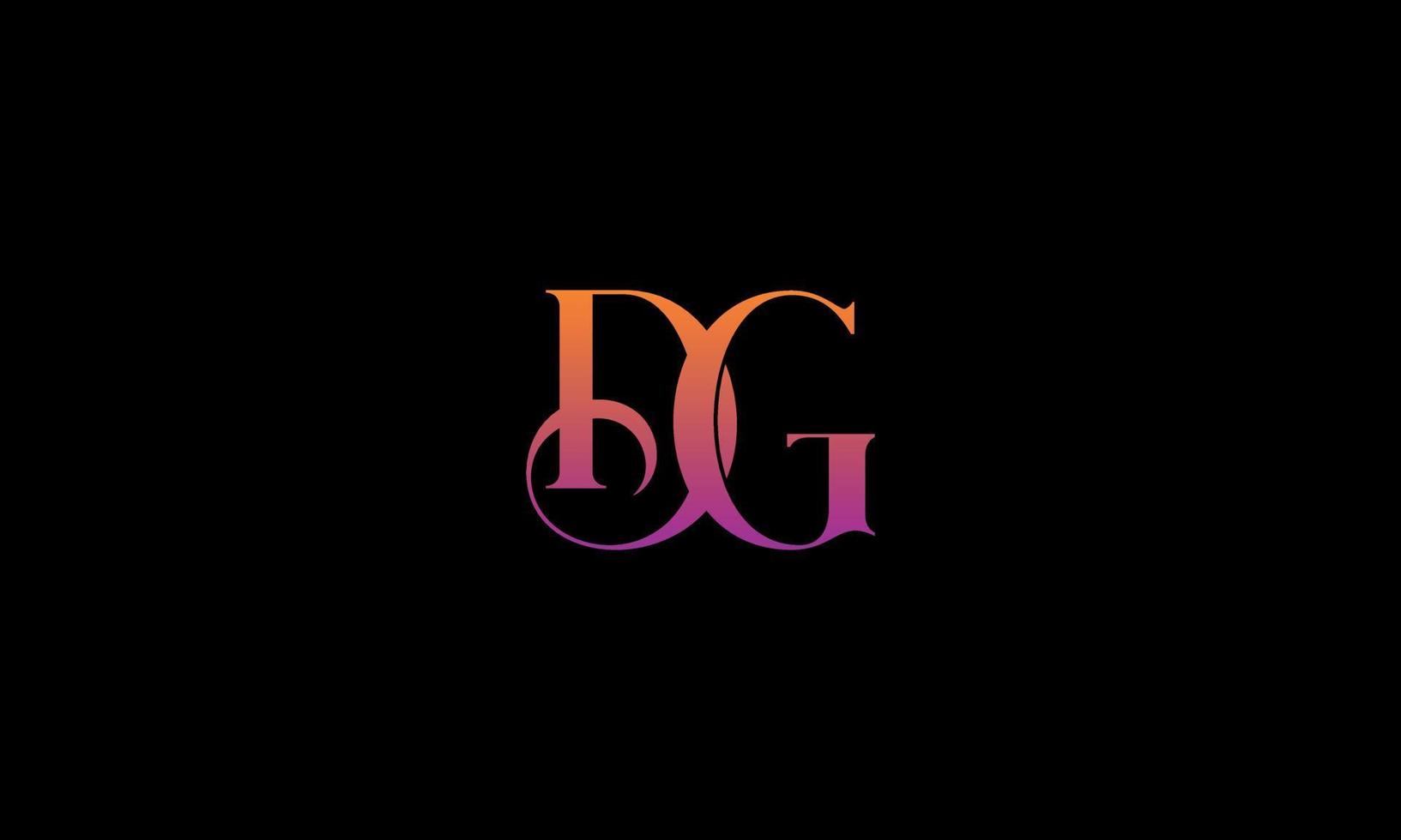 Buchstabe dg-Vektor-Logo kostenlose Vorlage kostenloser Vektor