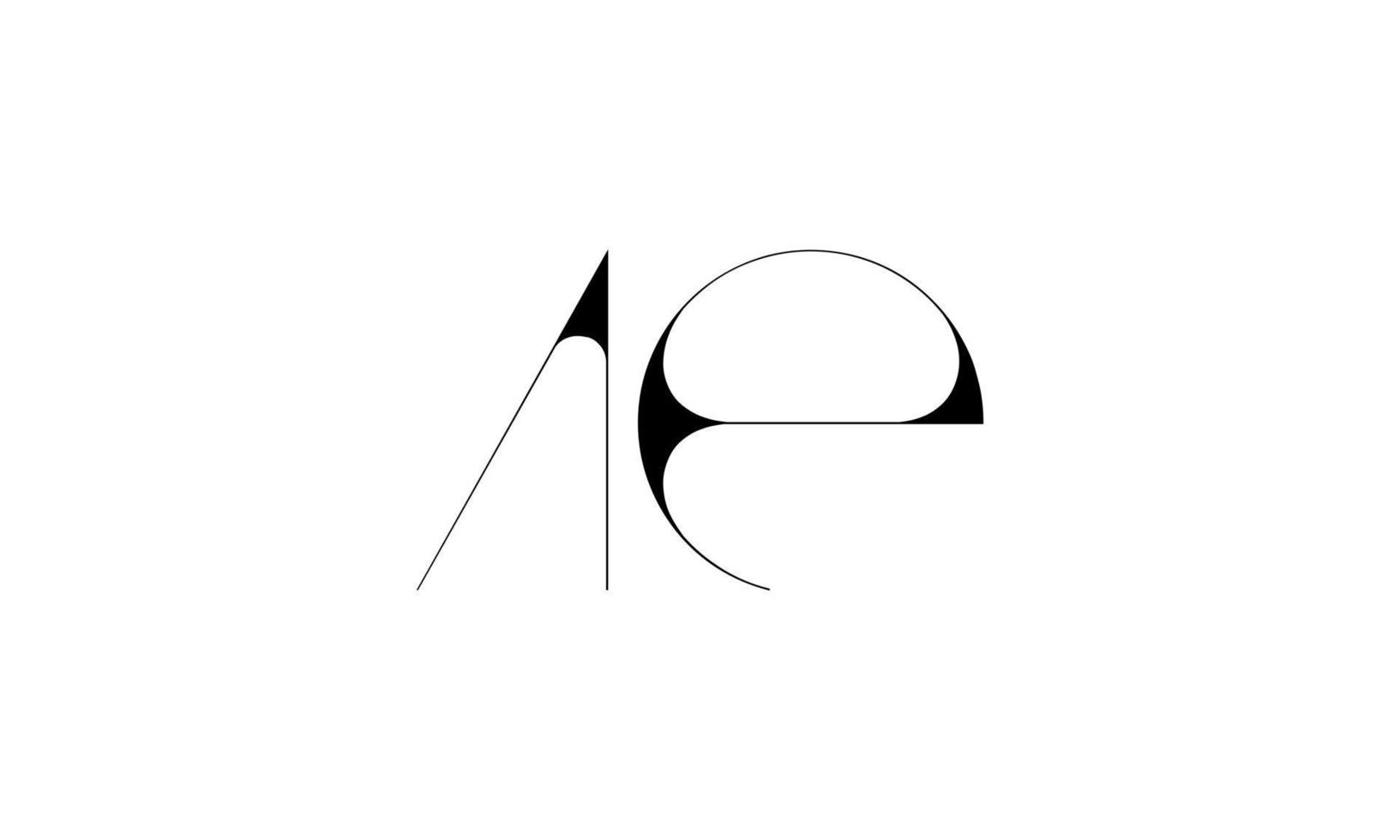 brev ae logotyp design vektor fri vektor mall.